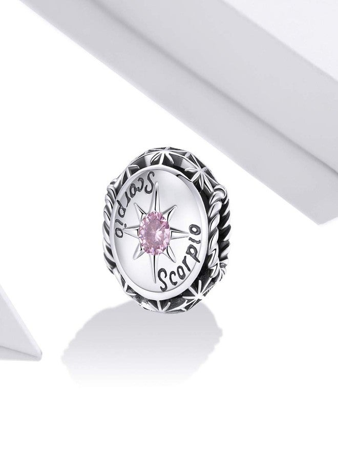 LAMOONY Scorpio Constellation Charm 925 Sterling Silver Birthstone Anniversary Love Lucky Family Christmas DIY for Pandora Charm Bracelet (Scorpio (10.24-11.22)) - Image 4